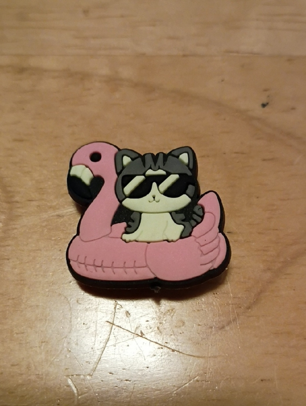 10 for $10 Jibbitz Croc Charms - Grey Cat On Flamingo Floaty 2 - New Shoe Charms